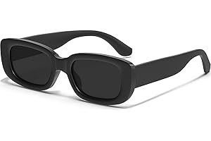 AWGSEE Retro Rectangle Kids Sunglasses 90’s Vintage Fashion Narrow Square Frame Glasses Shades for Girls Boys UV Protection