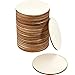 Boao Unfinished Wood Pieces Circle Round Wood Craft Blank Round Ornaments Wooden Cutouts for DIY Craft Project, Decoration, Laser Engraving Carving, 1/8 Inch Thickness (3 Inch Diameter, 36 Pieces)