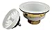 KEENEY K1439WH Deep Thread Cast Brass Kitchen Sink Strainer, 3.5-Inch Opening, White