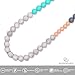 Goobie Baby Sophie Silicone Teething Necklace for Mom to Wear, Safe BPA Free Beads to Chew - Turquoise/Grey/Marble/Peach