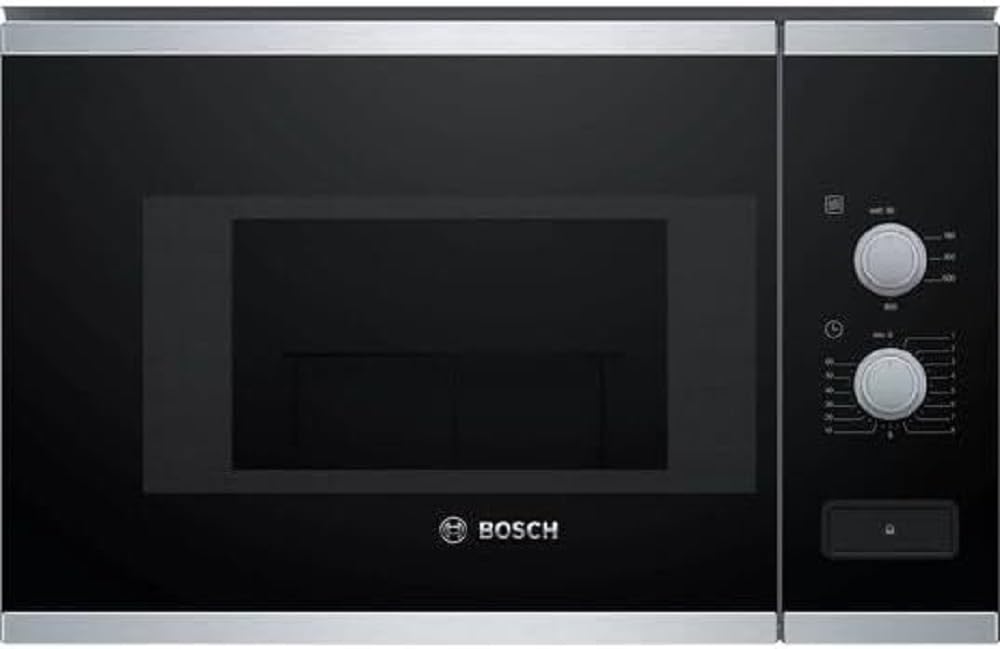 Bosch BFL520MS0 Einbau-Mikrowelle, Kombigerät, 20 l, 800 W, Schwarz, Edelstahl Noir, Acier Inoxydable