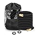 growfast Garden Hose, 100 Feet Expandable Lightweight and Durable Water Hose with 3/4 Nozzle Solid Brass Connector Flexible Stretch Hosepipe for Heavy Duty Commercial Use and Watering, Washing