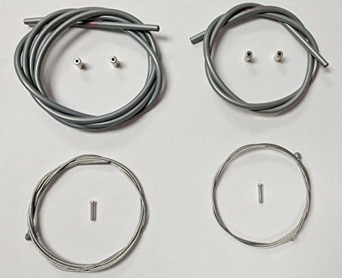 OEM Crucial Road Bike Brake Cable Set With Light Grey Shimano SLR Housing Front And Back