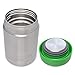 LunchBots Thermal 12 oz Triple Insulated Food Container - Hot 6 Hours or Cold 12 Hours - Leak Proof Thermos Soup Jar - All Stainless Interior - Green