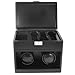 Black Leather Five Slot Watch Winder