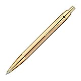 Parker IM Brushed Gold Retractable Ballpoint, Medium Point, Blue Ink Pen (23312)