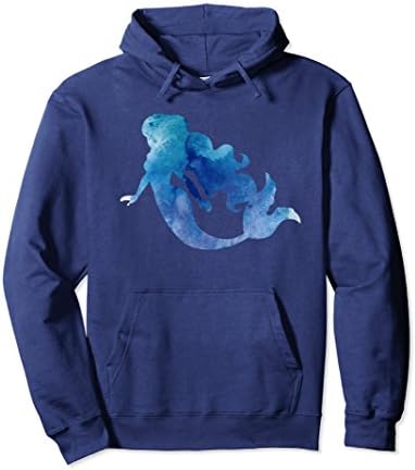 Unisex Mermaid Swimming Cute Hoodie 2XL Navy