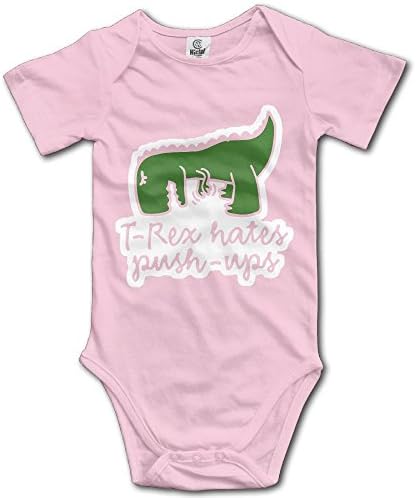 Cutee T-Rex Hate Pushups Babysuit Infant Jumpsuit Cartoon Baby Girls Boys Romper Bodysuits