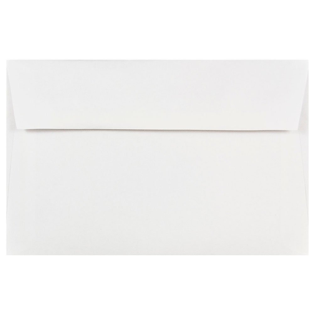 JAM PAPER Invitation Envelopes - 146.1 x 222.3 mm - White - 50/Pack