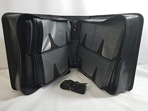 CD Care 520 CD/DVD Binder PU Leather Nylon Material Plus Bonus Carrying Strap Reinforced Handle (Frustration-Free Packaging) (Full Black) - Thumbnail 3