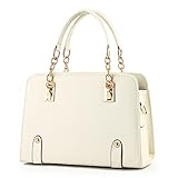 LIZHIGU Womens Leather Top-handle Handbags Zipper