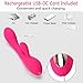 G Spot Rabbit Vibrator for Women - Seamless Dual Powerful Motor with 7 Vibration Modes Rechargeable Clitoris Stimulation Waterproof Wand Massager Couple Dildo Adult Sex Toys (Pink)