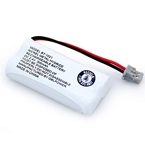 QBLPOWER BT1021 BBTG0798001 Battery Compatible with Uniden DECT 6.0 BT1008 BT-1021 BT1016 Cordless Phone Rechargeable 2.4V NIMH (2 Pack)