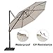 Abba Patio Outdoor Patio Umbrella with Tilt and Crank Lift, 11Feet, 11', Khaki