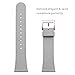 WFEAGL for Fitbit Versa Band, Top Grain Leather Band Replacement Strap for Fitbit Versa/Versa 2 /Versa Lite/Versa SE Fitness Smart Watch (Light Gray+Rose Gold Buckle)