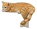 Ebros Lazy Days Lifelike Perching Orange Tabby Cat Shelf Sitter Statue 13.25