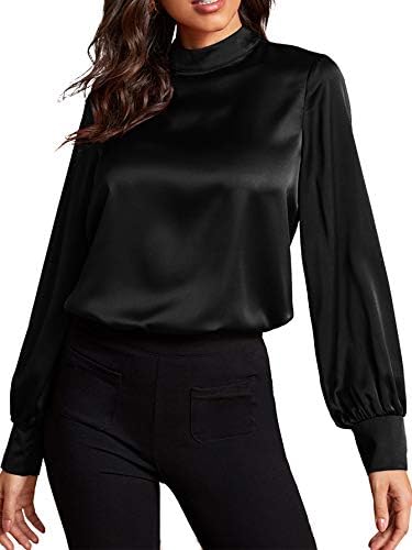 satin bell sleeve top