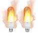 tento Lighting Flame Effect Halloween LED Bulbs E26 Realistic Fire Lamps Upside Down Gravity Sensor Halloween Christmas Lighting Decoration