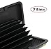 Deezone Latest Aluminum RFID Blocking Wallet for Women - Stylish Travel Wallet - 7 Slots Identity Safe Protection Card Holder - Cool Slim Metal Business Card Case - DZ16013H