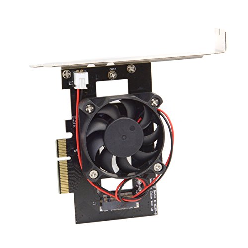CY PCI-E 3.0 x4 Lane Host Converter Adapter Card M.2 NGFF M Key SSD to Nvme PCI Express with Cooling Fan