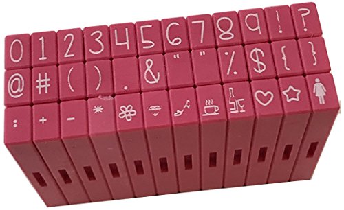 Pink and Main Number & Symbols Pegz (36-Piece) Curvy Girl Font Symbols Stamp Set