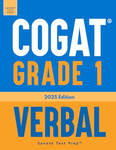COGAT Grade 1 Verbal: 3 Practice Tests - Level 7