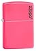 Zippo Logo Neon Pink Pocket Lighter