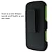 Alcatel OneTouch Fierce 2 / Pop Icon A564C, COVRWARE 3 in 1 Bundle - Heavy Duty Combat Armor Holster Kickstand Case with Locking Belt Swivel Clip [Free HD Film & Aluminum Sensitive Cap Stylus Pen] - NeonGreen