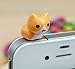 ANGELANGELA ZOEAST Adorable Miniature 3D Kitten Cat Animal Smartphone Smart Phone Plug Charm Decoration Universal 3.5mm