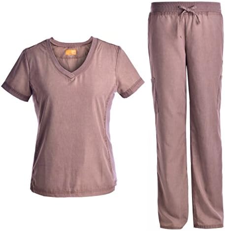 Rib Neck Women Panel Set - Women Slim Workwear Uniforms Top and Pants JS1606