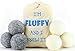 Wool Dryer Balls (6 Pack) Anti-Static Cling, Reduce Drying Time, Reusable Over 1,000 Loads, Save Money - 100% Natural Organic Eco Laundry Balls Fabric Softener - Sensitive Skin, Babies, & Green Mom's!