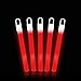 Lumistick 4 Inch Glow Sticks with Detachable Connectors & Strings | Kid Safe Non-Toxic Party Packs Available in Bulk & Color Varieties | Keeps Glowing up to 12 Hours (Red, 25 Glow Sticks)