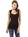PattyBoutik Women Queen Anne Neckline Hollow Back Blouse (Black Medium)