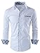 TAM WARE Mens Premium Casual Inner Contrast Dress Shirt TWNMS310S-1-WHITE-L