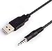 ZIMRIT 3ft USB to 3.5mm Aux Adapter Cable, Data Transfer, Black