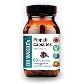 DR WAKDE'S Pippali Capsules (Long Pepper, 60 Veg Caps, Plant-Based Supplement, Ayurvedic Herb, All Natural, Vegan)