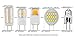 CBConcept UL-Listed, G8 LED Light Bulb (Shorter 35mm Length), 10-Pack, 2 Watt, 220 Lumen, NOT Dimmable, Warm White 3000K, 360° Beam Angle, 20W Equivalent, JCD Halogen Replacement Bulb