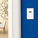 Maxxima Digital In-Wall 7 Day Programmable Timer Light Switch up to 18 On/Off Settings, Adjusts for daylight savings time, 3 Way Compatible, Wall Plate Included, White