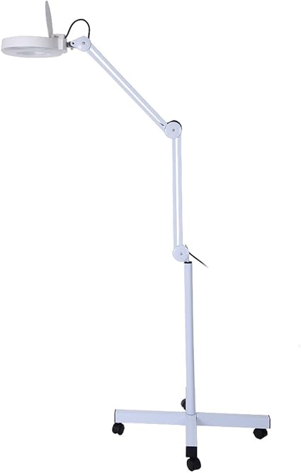 lampara led 5x lampara de suelo estetica lupa con iluminacion 5 8 dioptrias aumento lupa brazo ajustable giratoria lampara lobo pie para estetica