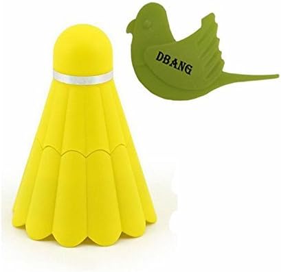 DBANG Novelty Badminton Design Mini Handheld USB Rechargeable Cool Fan For Outdoor Traveling Camping And Home Office Desktop PC With Bird Shape DBANG Orange Peeler Gift (Yellow)