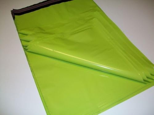 20 X Large 12 X 16 Neon Green Coloured Plastic Poly Mailing Post Bags Mailers