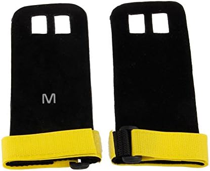 Elat Park Leather Hand Gymnastics Grip Glove Cross fit Guard Palm Protectors Pull Up Bar
