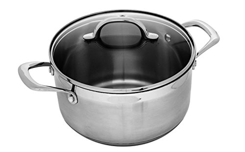 Swiss Diamond Premium PSL31320I Stainless Dutch Oven with Lid, 4.2 quart/8