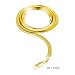 metaltree98 Men's Women's Flat Flexible Shine Herringbone Chain Necklace 14kt Gold Plated sized 20