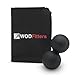 WODFitters Double Lacrosse Ball Peanut Massage Ball for Thoracic Spine - Upper Back, Neck, Scapula - Ideal for Mobility Work Before and After WOD (Bla