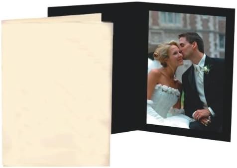 Black Waffle Cardboard Photo Folder for a 5x7 Picture - Pack of 100