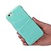 iPhone 6S Leather Card Case - SOWOKO iPhone 6 Ultra Slim Leather Wallet Case Credit Card ID Holder Slot Protection Cover for Apple iPhone 6S/6 4.7 inch (Mint Green)