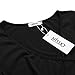 MISSKY Women A-line Short Sleeve V Neck Swing Elegant Dresses for Women,Black S