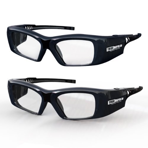 True Depth 3D Firestorm XL Premium Quality DLP-LINK Rechargeable 3D Glasses with SteadySync (TM) Technology (2 Pairs)