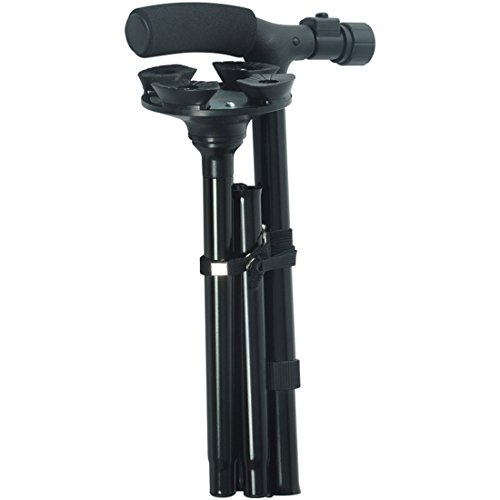 Sminiker Professional LED Folding Walking Cane with Carrying Bag for Old Gentleman or Lady Aluminum Alloy Foldable Cane with Light